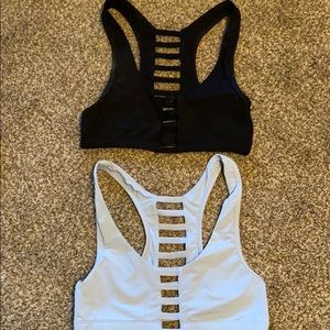Cage front and back sports bras